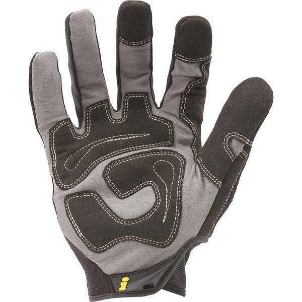 Mechanics Gloves, M, Black, Single Layer Seamless with Sewn Duraclad(TM) Patches