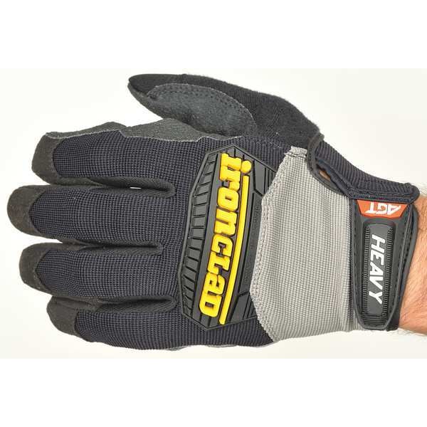 Mechanics Gloves, M, Black, Single Layer Seamless with Sewn Duraclad(TM) Patches