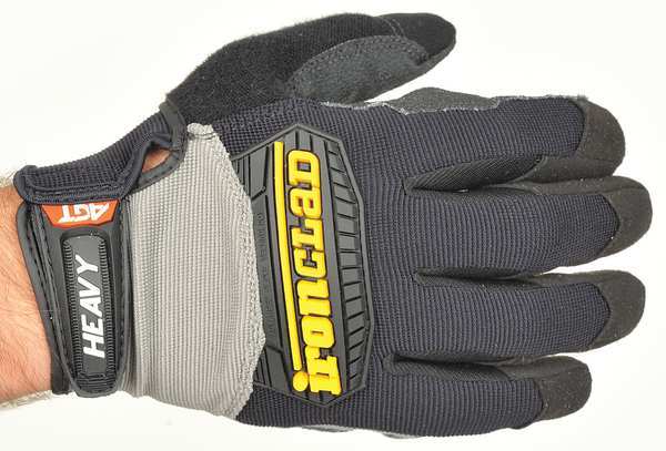 Mechanics Gloves, S, Black, Single Layer Seamless with Sewn Duraclad(TM) Patches