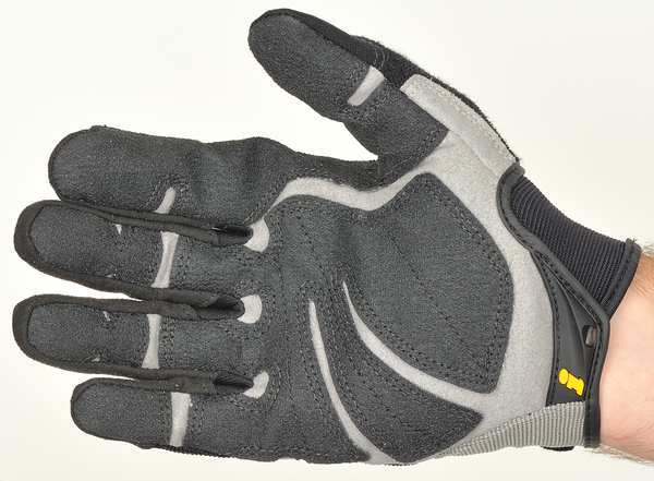 Mechanics Gloves, S, Black, Single Layer Seamless with Sewn Duraclad(TM) Patches