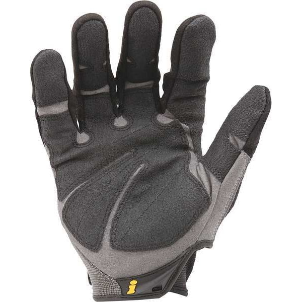 Mechanics Gloves, M, Black, Single Layer Seamless with Sewn Duraclad(TM) Patches