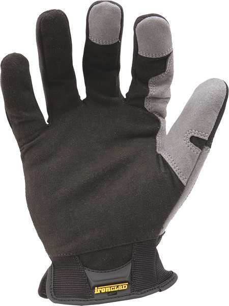 Mechanics Gloves, S, Black, Single Layer and Seamless, Ribbed Stretch Nylon