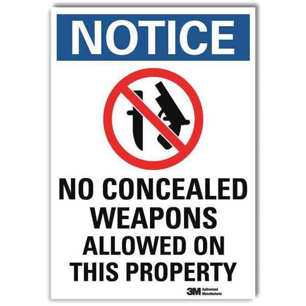 Notice Sign, 14 in H, 10 in W, Reflective Sheeting, Vertical Rectangle, English, U1-1012-RD_10X14