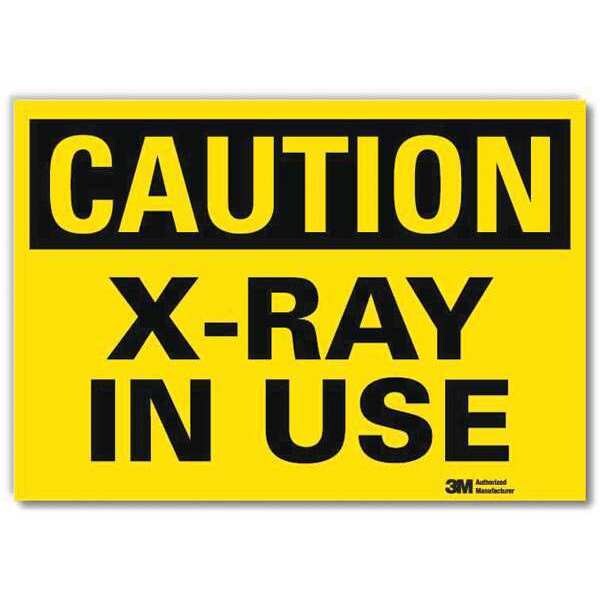 Caution Sign, 10 in H, 14 in W, Reflective Sheeting, Horizontal Rectangle, U1-1047-RD_14X10