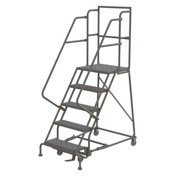 86 in H Steel Rolling Ladder, 5 Steps