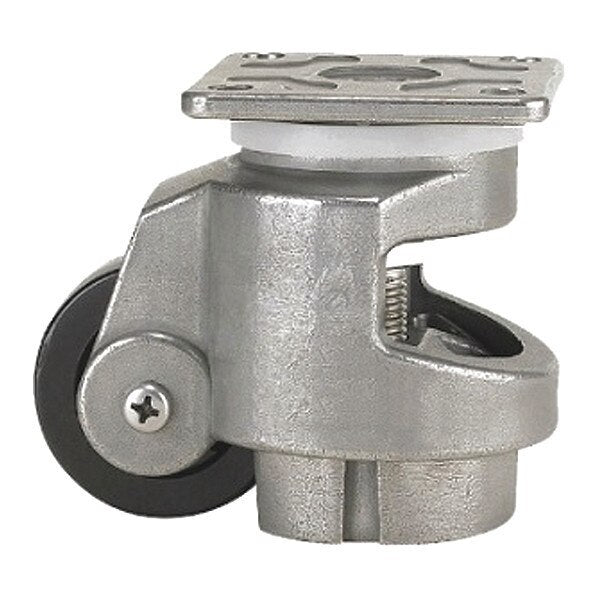 Leveling Caster, Stainless Steel, Overall Height: 4.783