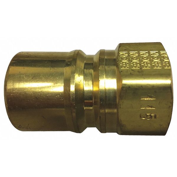 Plug, Brass Body, Push-to-Connect Lock, 1/2