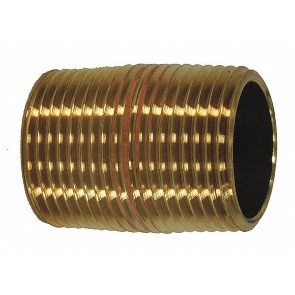 Red Brass Pipe Nipple, No Lead, 1/2