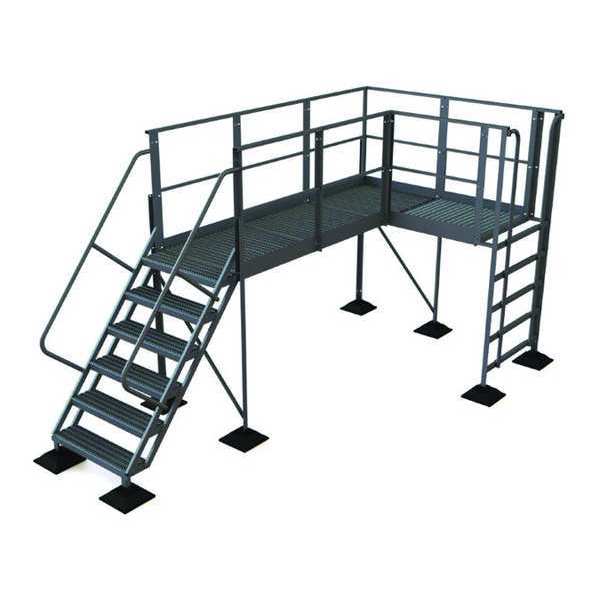 82 in Ladder, Aluminum, 4 Steps, Aluminum Mill Finish