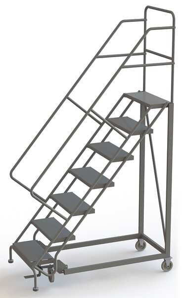106 in H Steel Configurable Rolling Ladder, 7 Steps