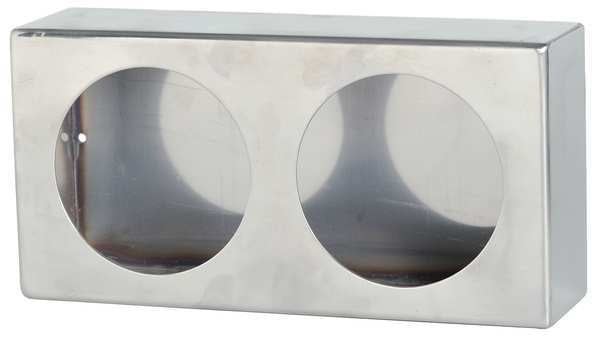 Dual RoundLight Box, 6x12x3 In., SST