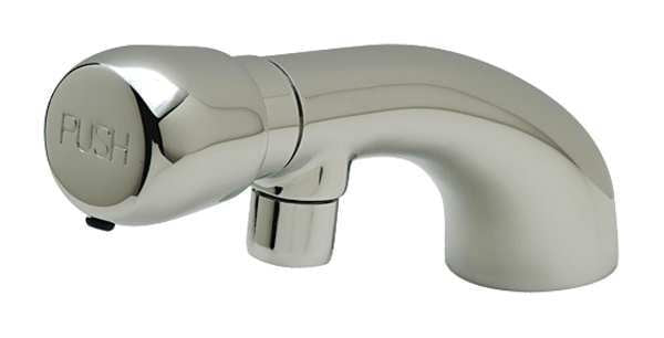 Metering Single Hole Mount, 1 Hole Low Arc Bathroom Faucet, Polished chrome
