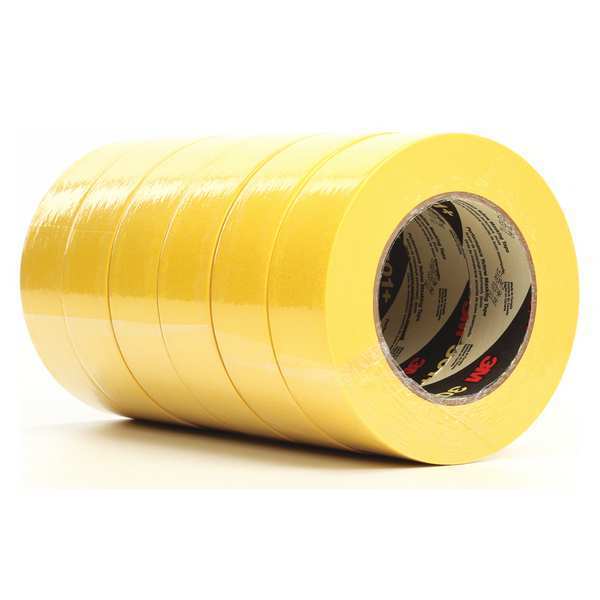 Masking Tape, Yellow, 1-13/32inx60yd, PK24