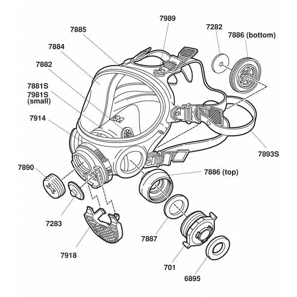 Full Facepiece Reusable Respirator size L