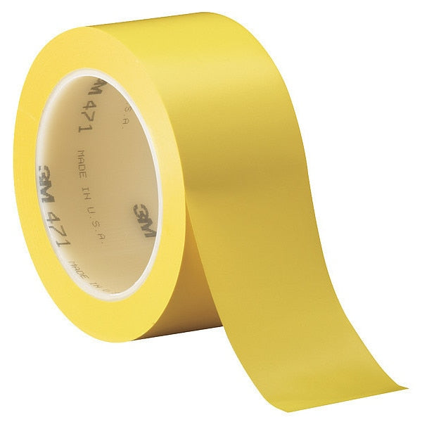 Marking Tape, 3In W, 108 ft. L, Yellow