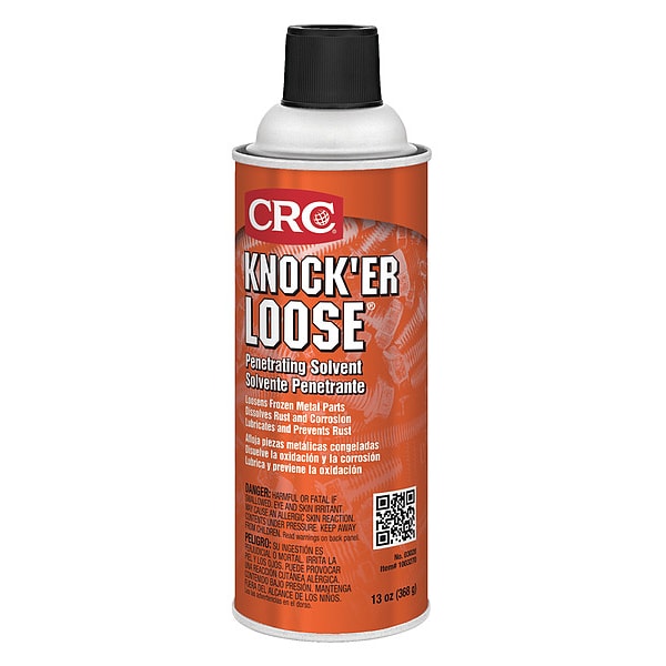 Penetrating Solvent, Knock'er Loose, 32 to 300 Degrees F, 13 oz Aerosol Can, Red