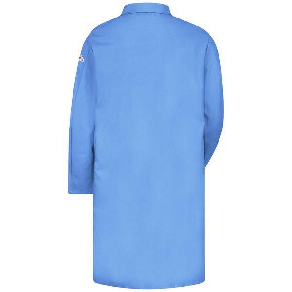 Flame Resistant Lab Coat, Light Blue, Cotton, L