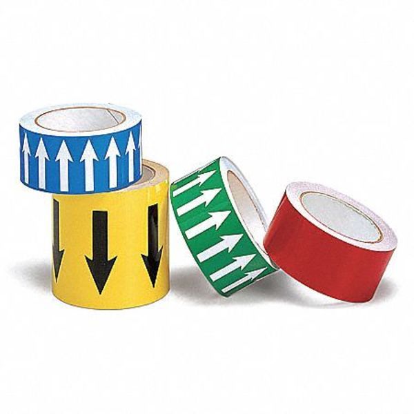 Arrow Tape, White/Blue, 4 In. W, 91289