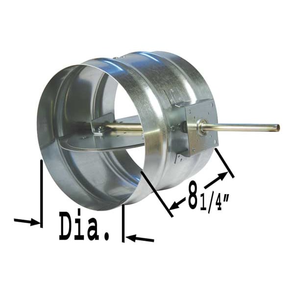Volume Control Damper, 8-1/4