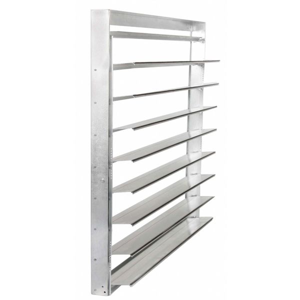 Backdraft Damper, Horizontal, 47-3/4Sq