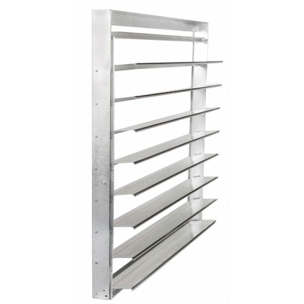 Backdraft Damper, Horizontal, 42 Sq