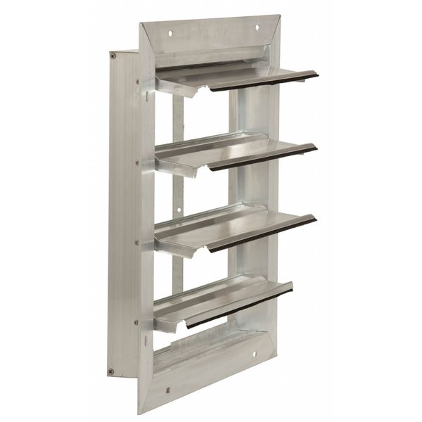 16 in Backdraft Damper / Wall Shutter, Front Flange