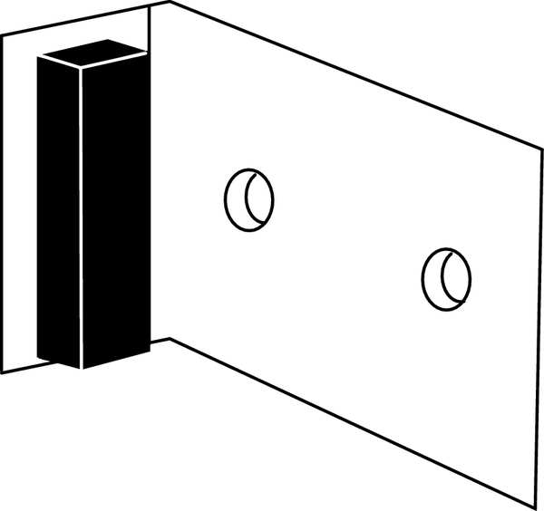 Header Door Stop, Brass, 1