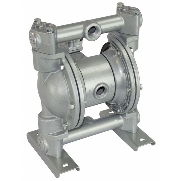 Double Diaphragm Pump, Aluminum, Air Operated, PTFE, 35 GPM
