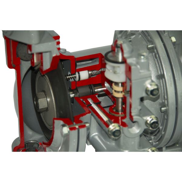 Double Diaphragm Pump, Aluminum, Air Operated, Santoprene, 28 GPM