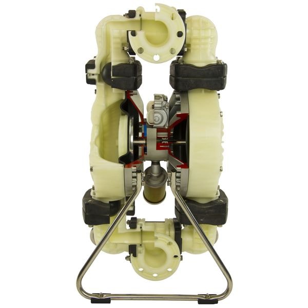 Double Diaphragm Pump, Polypropylene, Air Operated, Santoprene