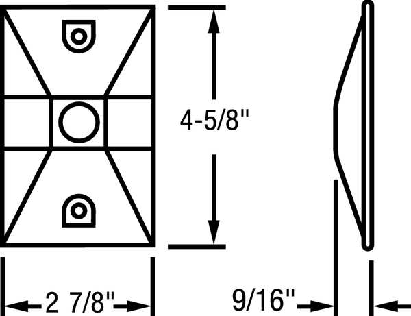 1 -Gang Weatherproof Cluster Cover, 2.844