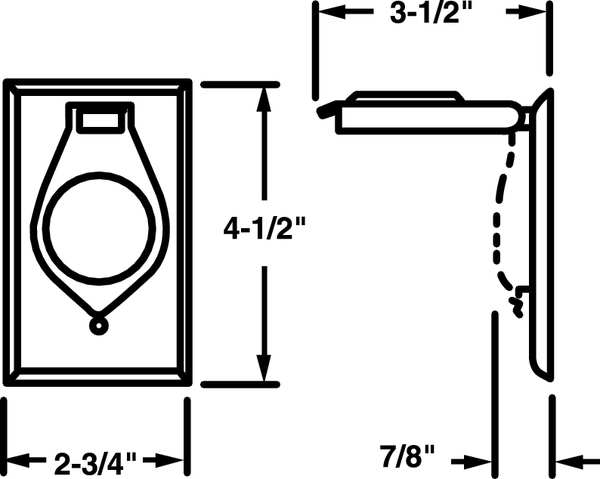 1 -Gang Horizontal Weatherproof Cover, 2.376