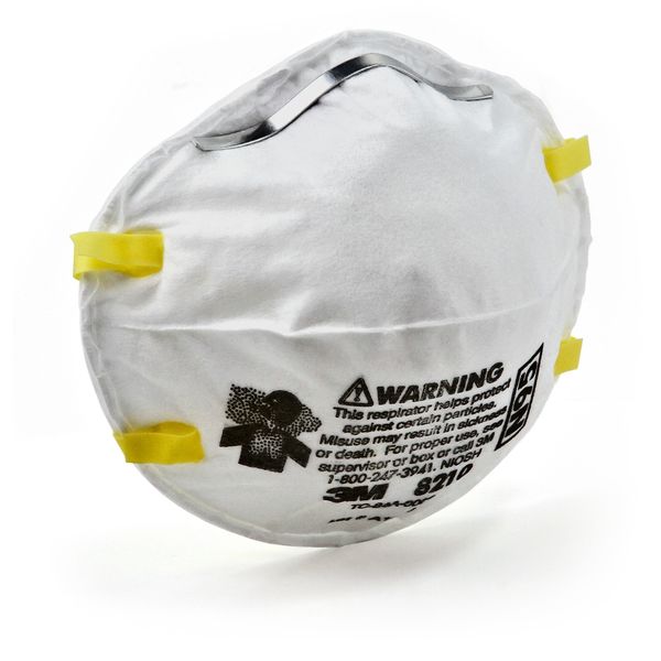 N95 Disposable Respirator, 8210, Dual Headstrap, Particulate Respirator, Nose Clip, Pack of 20