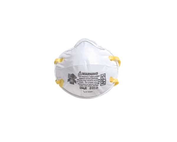 N95 Disposable Respirator, 8210, Dual Headstrap, Particulate Respirator, Nose Clip, Pack of 20
