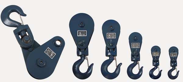 Snatch Block, Wire Rope, 3/8 in Max Cable Size, 4,000 lb Max Load, Painted