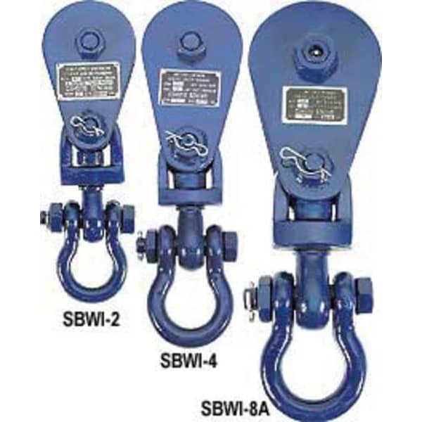 Snatch Block, Wire Rope, 1/2 in Max Cable Size, 8,000 lb Max Load, Painted