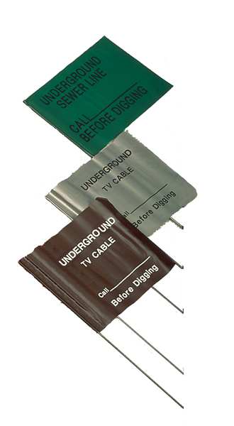 Marking Flag, Red, Electric Line, PVC, PK100