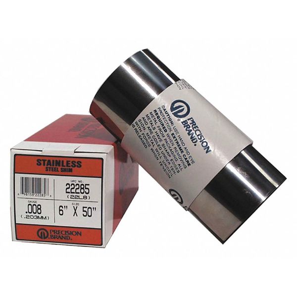 Shim Stock, Roll, Cold 302 SS, 0.0070 In