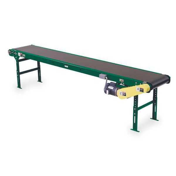 Slider Bed Belt Conveyor, 16 ft L, 34 1/2 in W, 380 lb Load Capacity