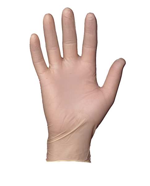 Exam Gloves, Natural Rubber Latex, Powder Free, Natural, XL, 100 PK