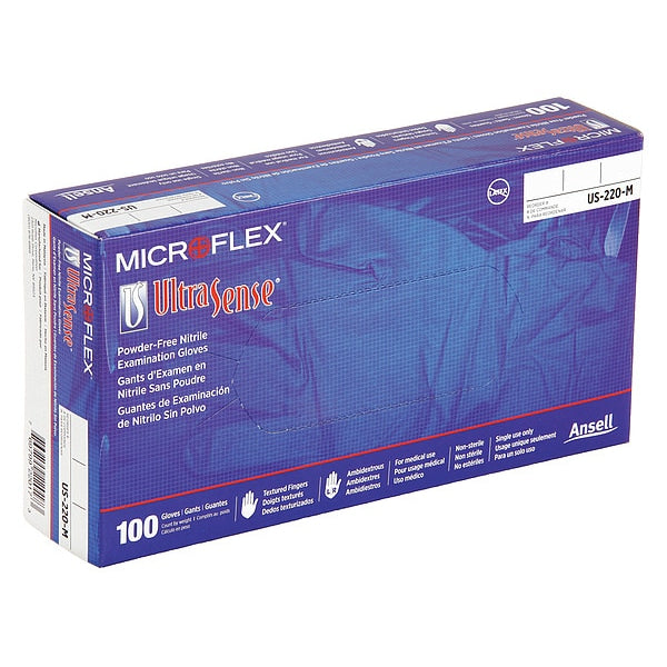 Exam Gloves, Nitrile, Powder Free, Blue, XS, 100 PK