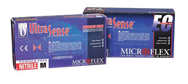 Exam Gloves, Nitrile, Powder Free, Blue, S, 100 PK