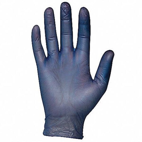 Disposable Gloves, Vinyl, Powder Free, Blue, M, 100 PK