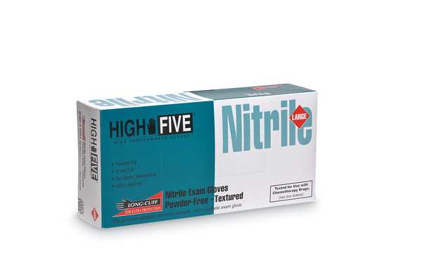 Fully Textured Exam Gloves, Nitrile, Powder Free, Green, XL, 50 PK