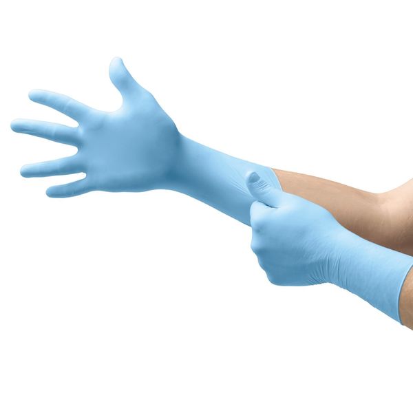 Exam Gloves, Nitrile, Powder Free, Blue, M, 50 PK