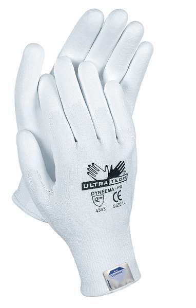 Cut Resistant Coated Gloves, A3 Cut Level, Polyurethane, M, 1 PR
