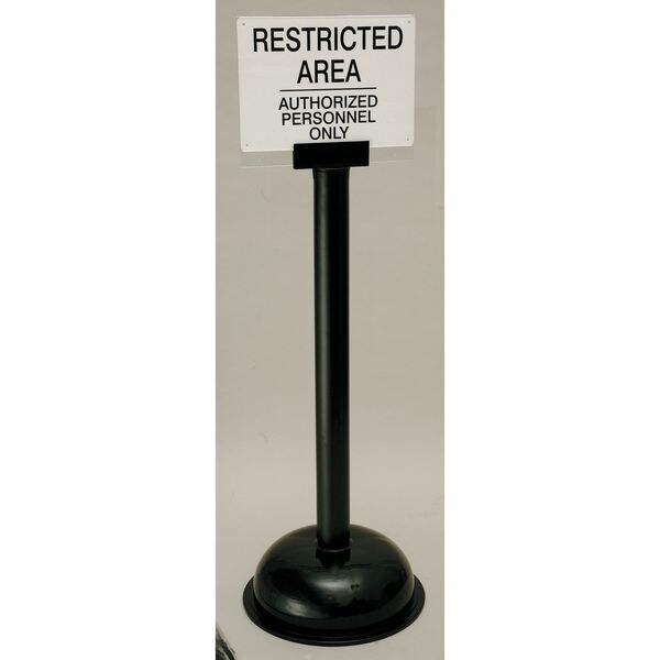 Sign Post, 16 In. W, Plastic, Black