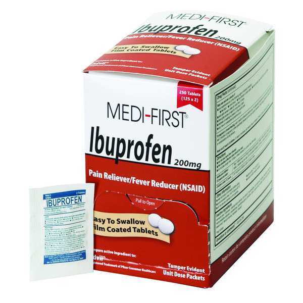 Ibuprofen, Tablet, 200mg, PK250 (125 pks of 2)
