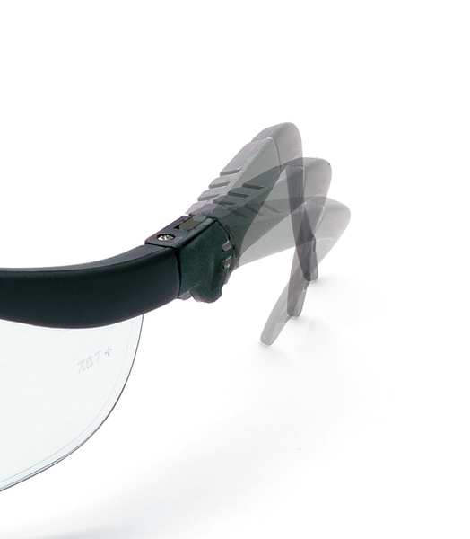 Safety Glasses, Wraparound Light Blue Polycarbonate Lens, Scratch-Resistant