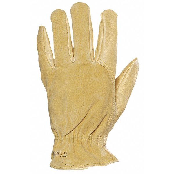 Leather Gloves, Pigskin, Shirred, Tan, M, PR